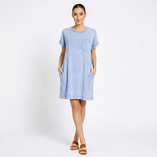 Robe T-Shirt Femme Zaria | Coton Premium Lavé, Coupe Décontractée