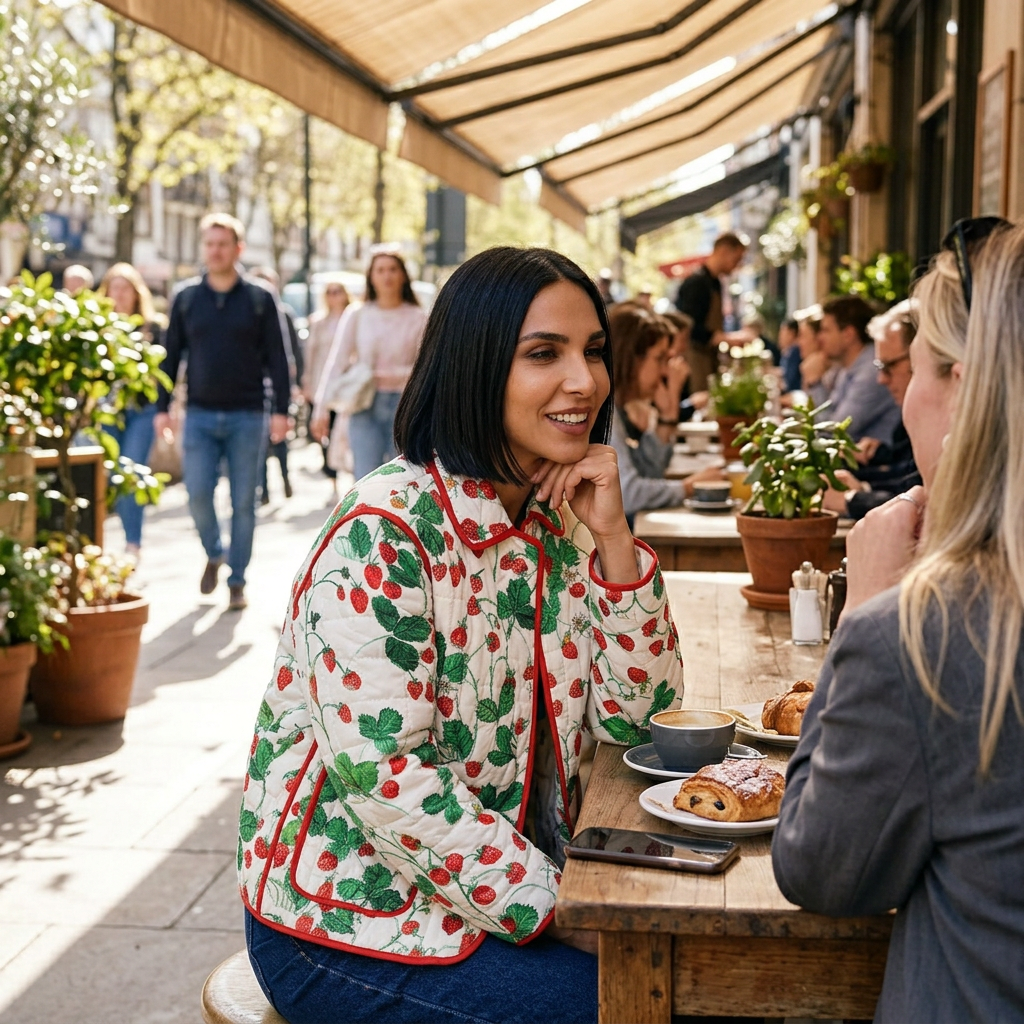 Bay Poppy Women's Floral Print Jacket | Boxy Fit, Casual Outerwear