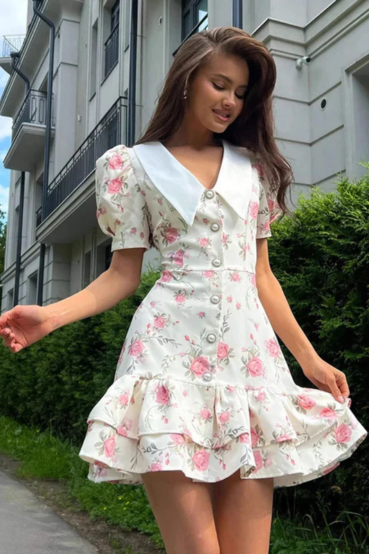 Willa Women's Floral Mini Dress - styled view