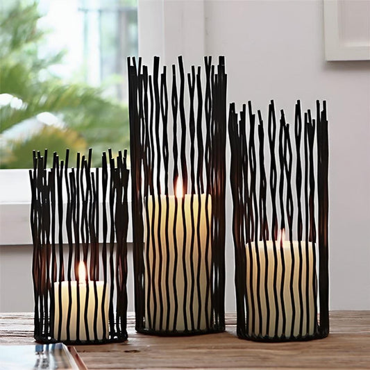 Black Iron Desk Candle Holder