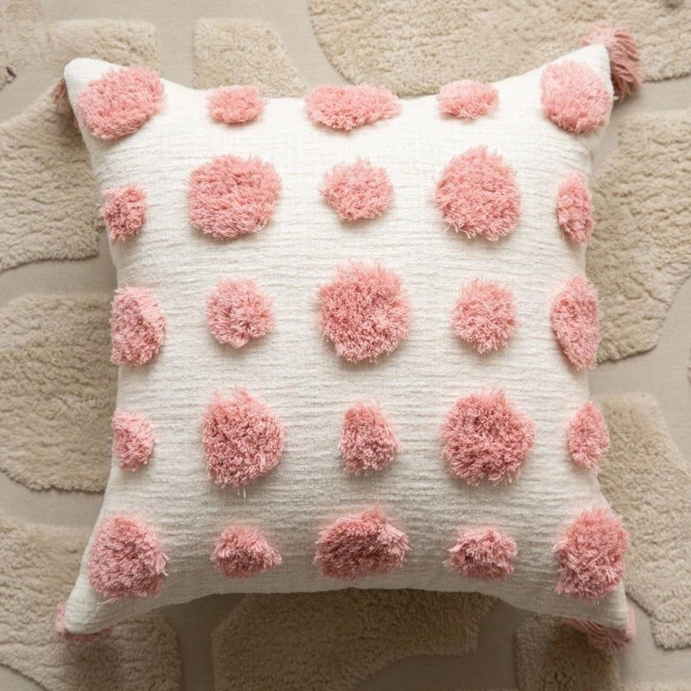Tassel-Trimmed Boho Floral Cushions