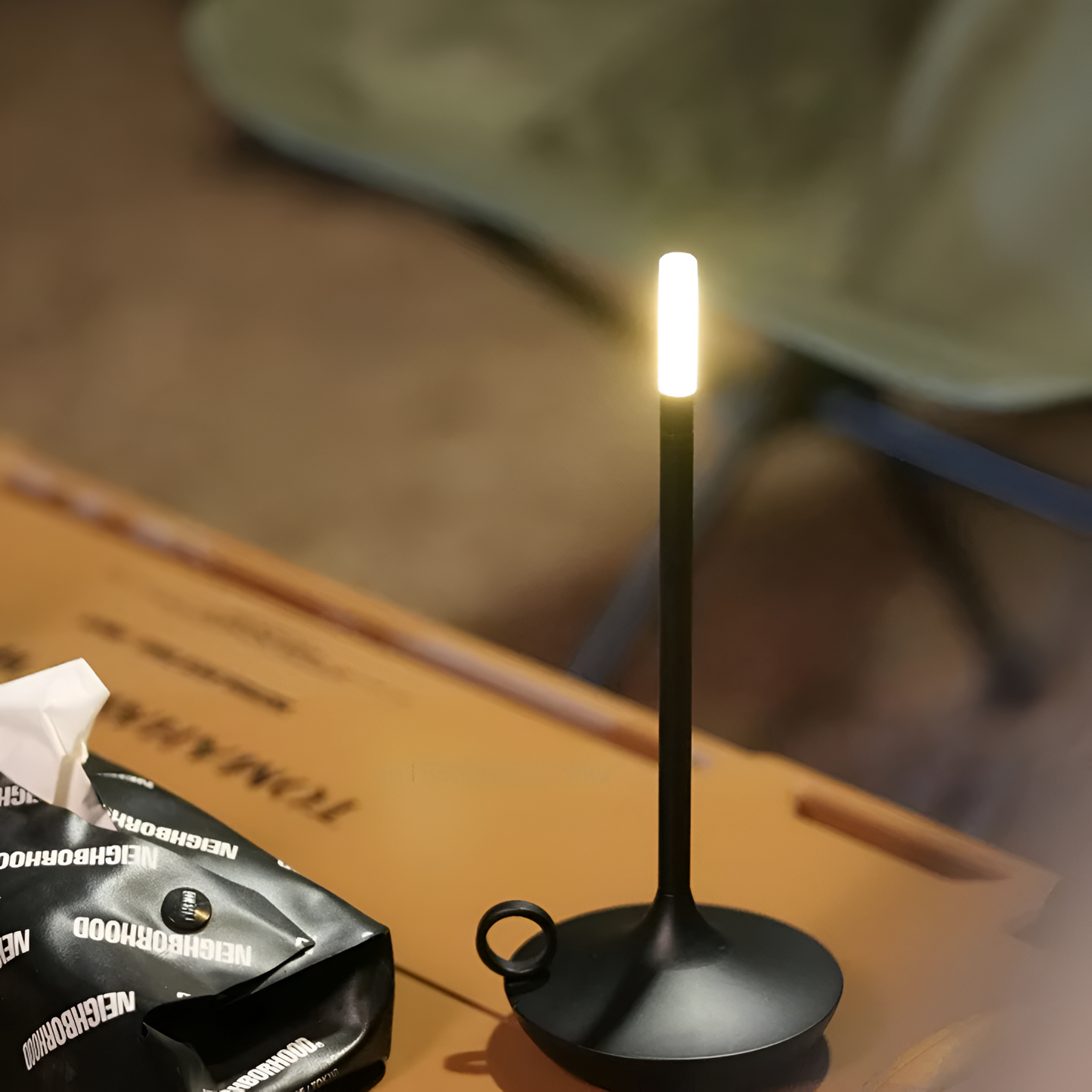 Portable Cylindrical Aluminium Table Lamp