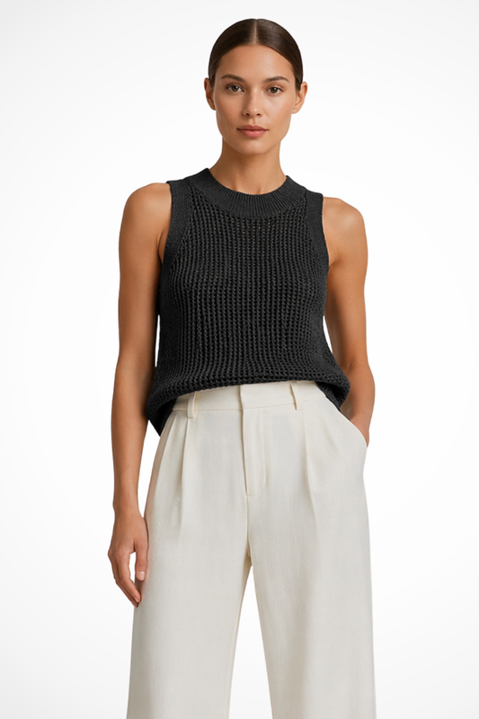 Elena Women's Crochet Top - styled view