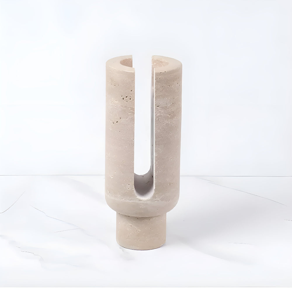 Eclipse Marble Sculptural Candle Holder