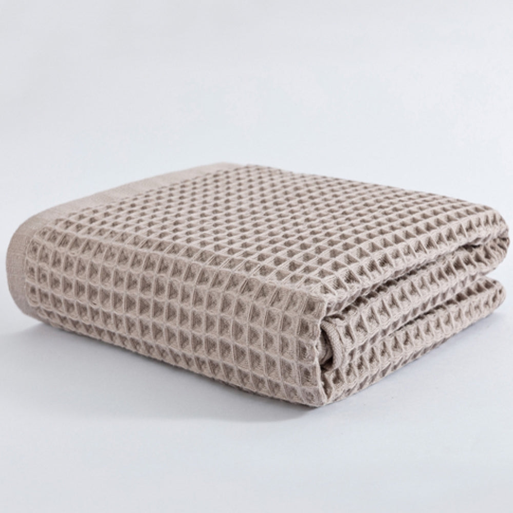 Cotton Waffle Bath Towel | Textured, Quick-Dry