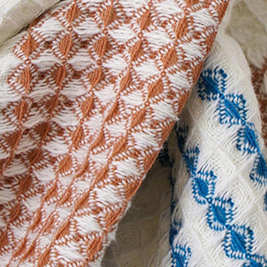 Colorblock Striped Cotton Bath Towel | Honeycomb Weave, Quick-Drying