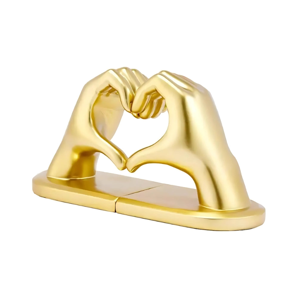 Amora Resin Love Gesture Bookends | Sculpted Hands, Non-Slip Base