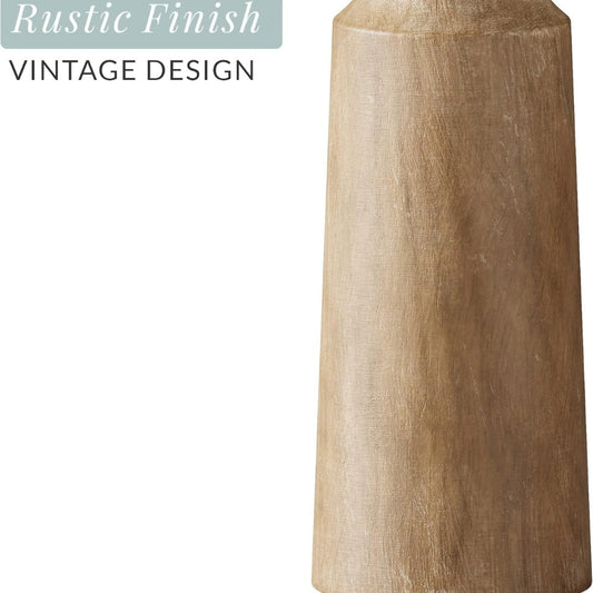 Heirloom Carved Pine Candle Holders