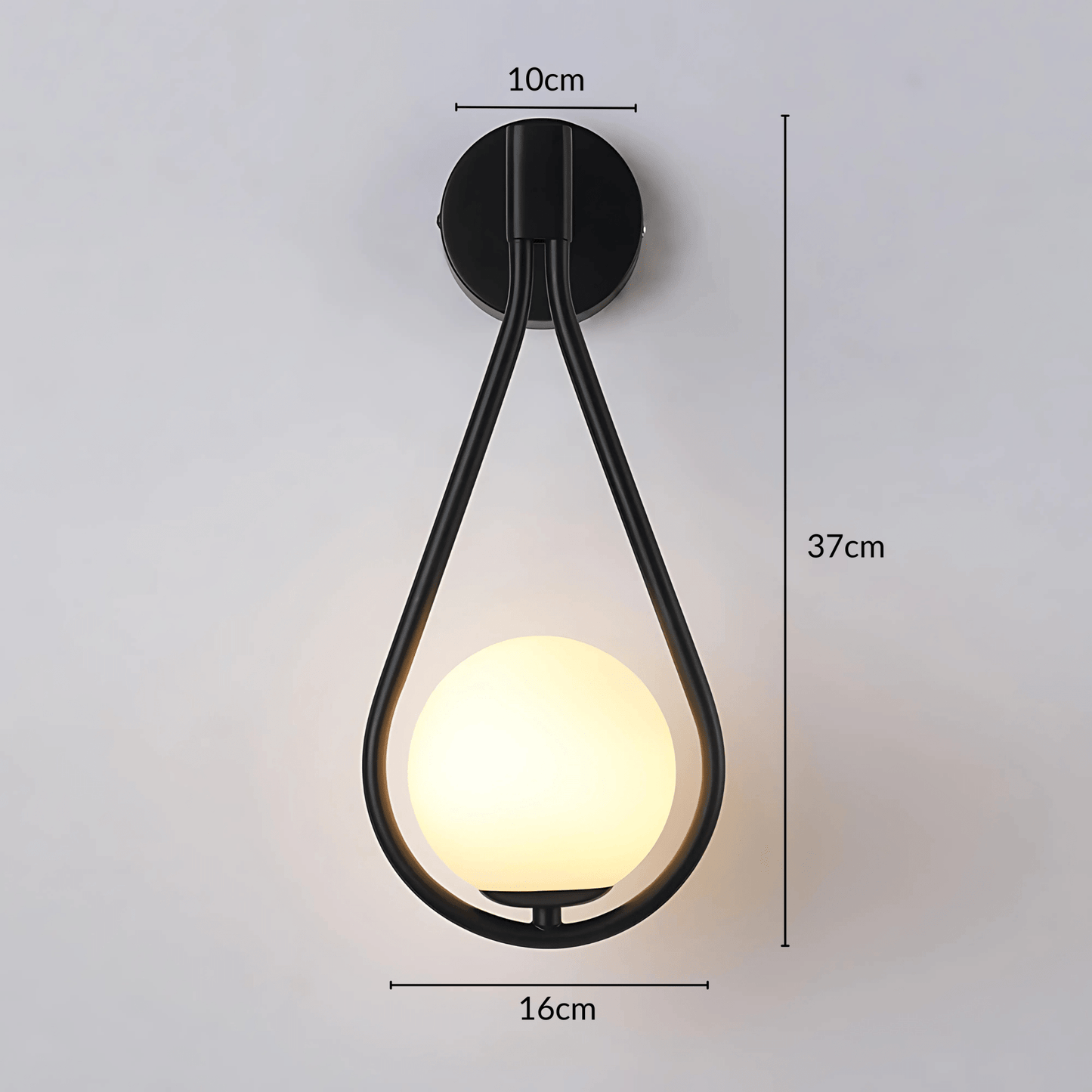AquaSphere | Elegant Modern Teardrop Wall Sconce Light Fixture 9