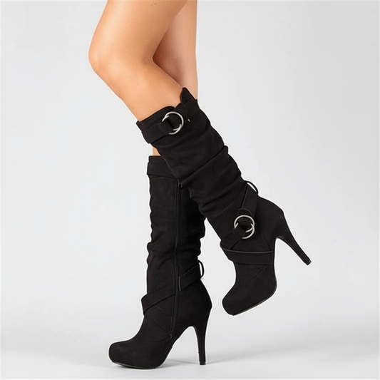 Bottes pour femme Ravena | Mi-mollet, talons fins, bout pointu