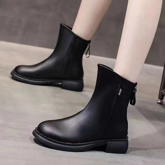 Edith Women's Chunky Heel Boots - styled view