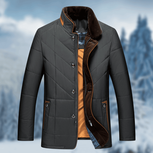 Gideon Men's Quilted Puffer Jacket - styled view