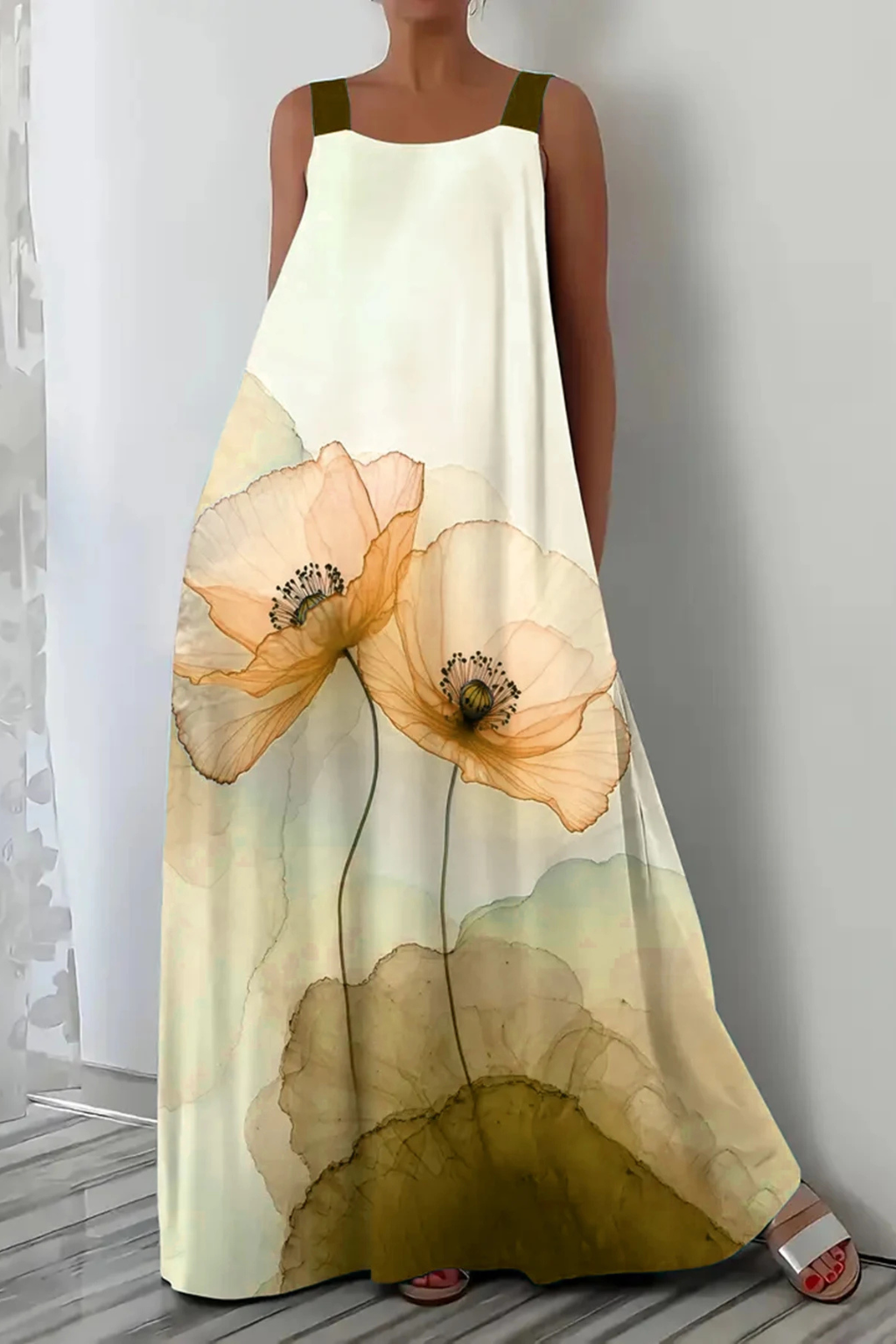 Mabel Women's Floral Maxi Dress - styled view