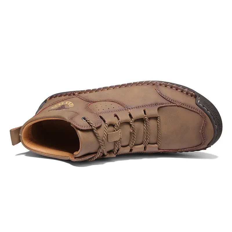 Gray Men's Ankle Boots - shown in use