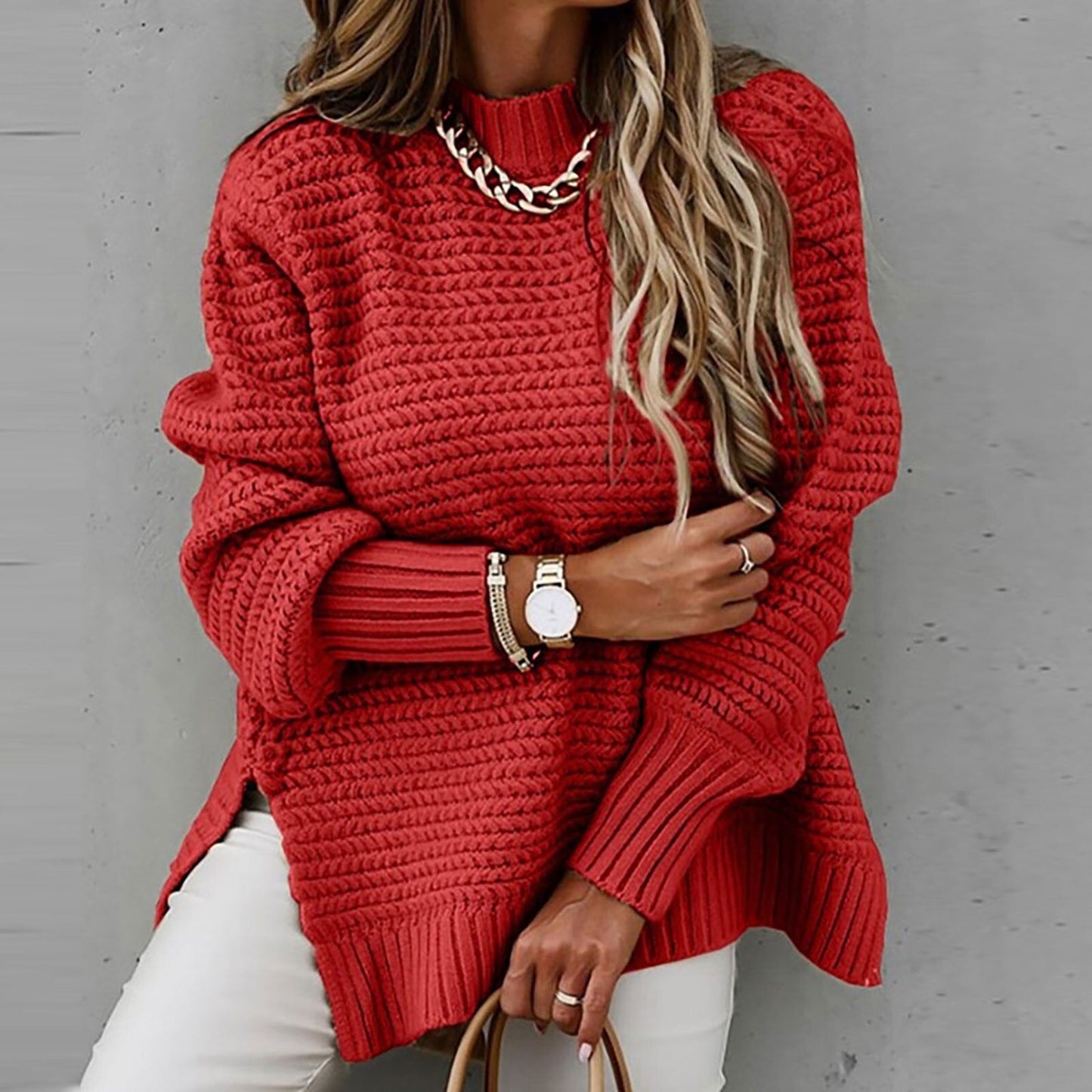 Ivy Women's Oversized Sweater - styled view