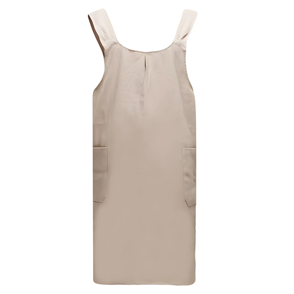 Korean-Inspired Cross-Back Linen Apron Dress with Pockets – Lightweight Cotton Blend for Home and Garden 7
