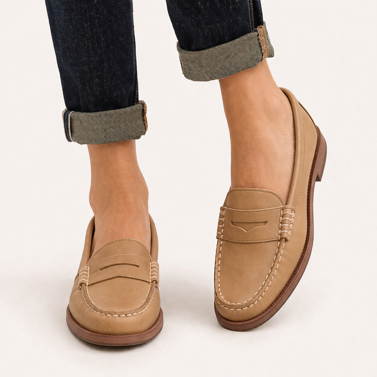 Nadia Women's Loafers - fabric and finish detail