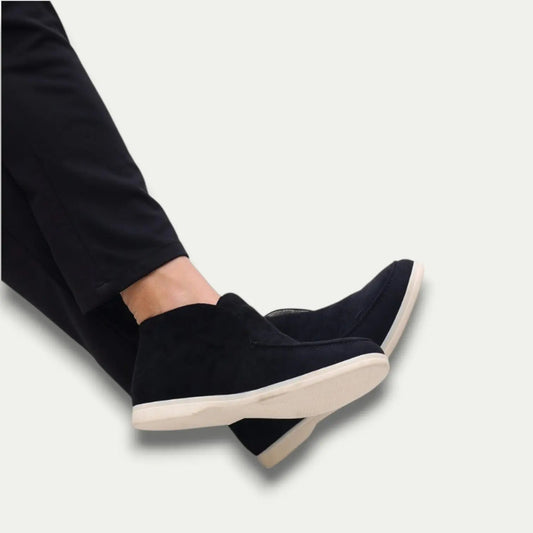 Flynn Men's Suede Loafers - styled view