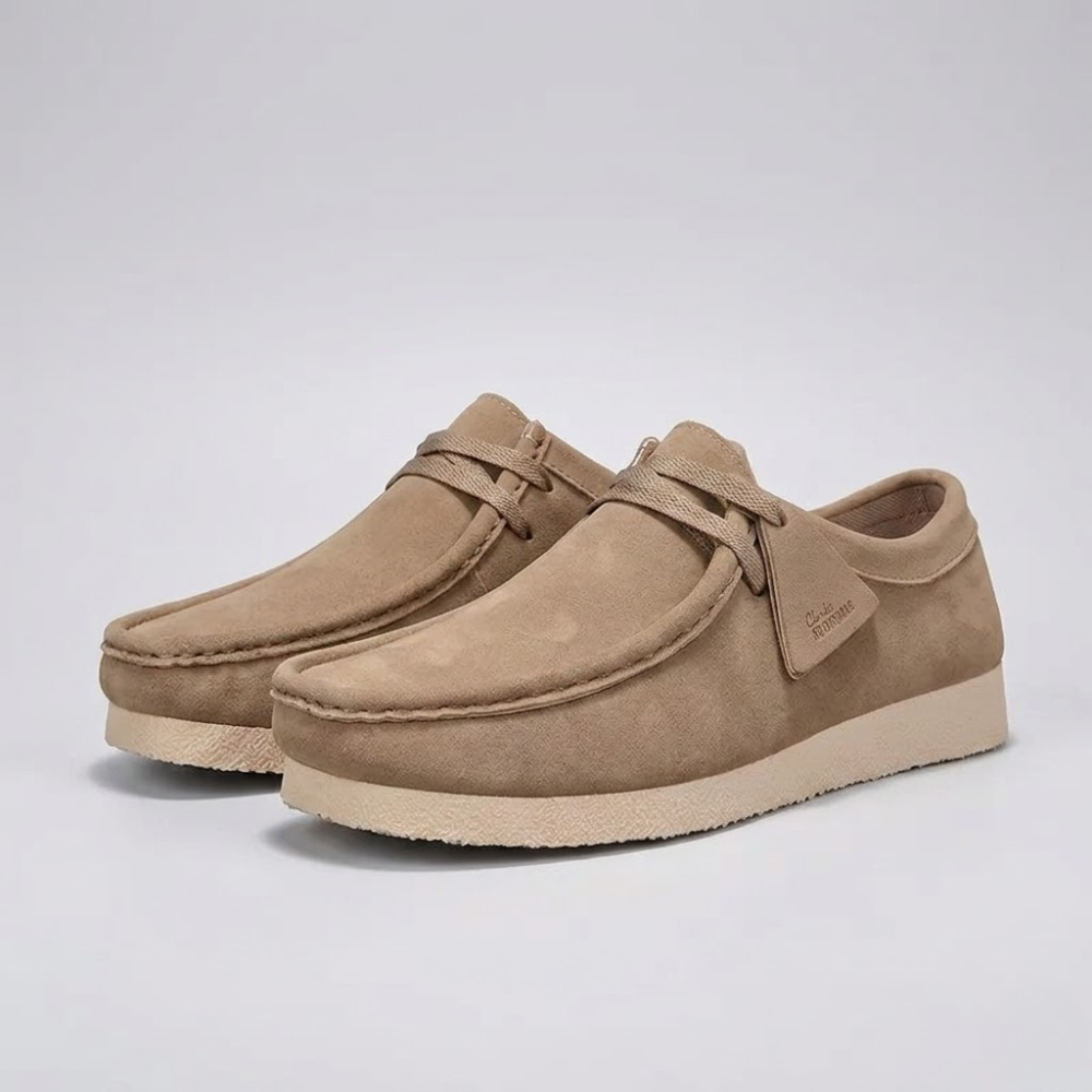 Desmond Men's Suede Loafers - fabric and finish detail