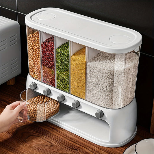 Multi-Compartment Airtight Kitchen Storage Container for Pantry Organization – Clear Food Storage for Grains and Spices 1