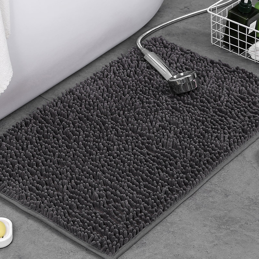 Plush Chenille Bath Mat – Non-Slip Absorbent Bathroom Rug for Comfort and Safety 1