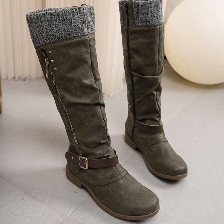 Sable Women's Knee-high Boots - fabric and finish detail