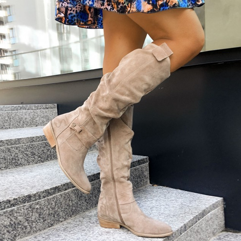 Nora Women's Block Heel Boots - shown in use