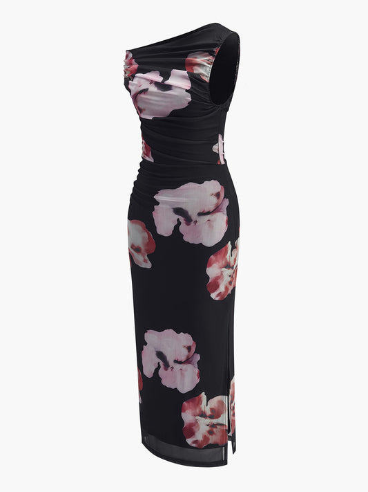 Selma Women's Asymmetric Dress - styled view