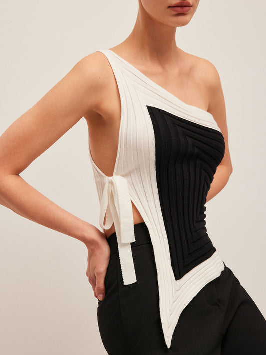 Genevieve Women's Asymmetric Top - styled view
