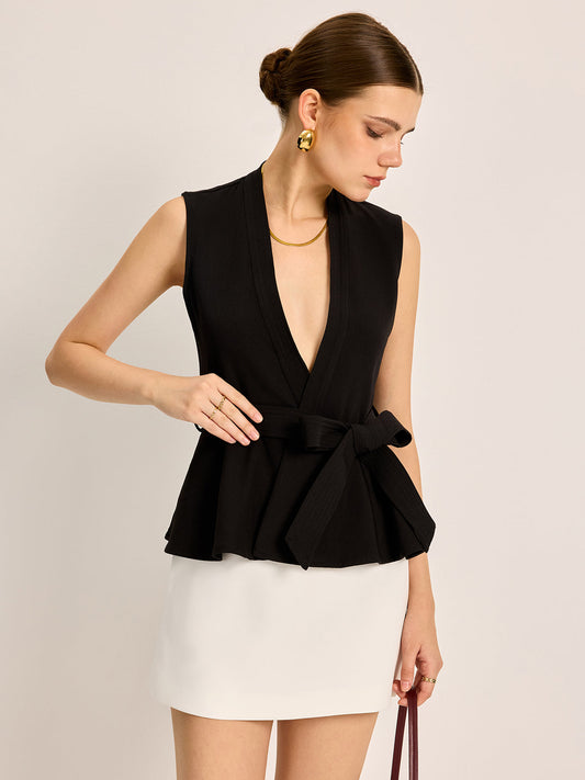 Elise Women's Pleated Top - styled view