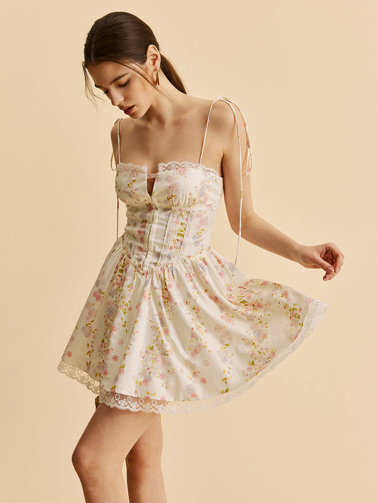 Mira Women's Floral Corset Top - styled view