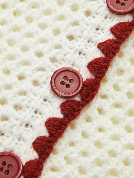 Kaia Women's Crochet Vest - styled view