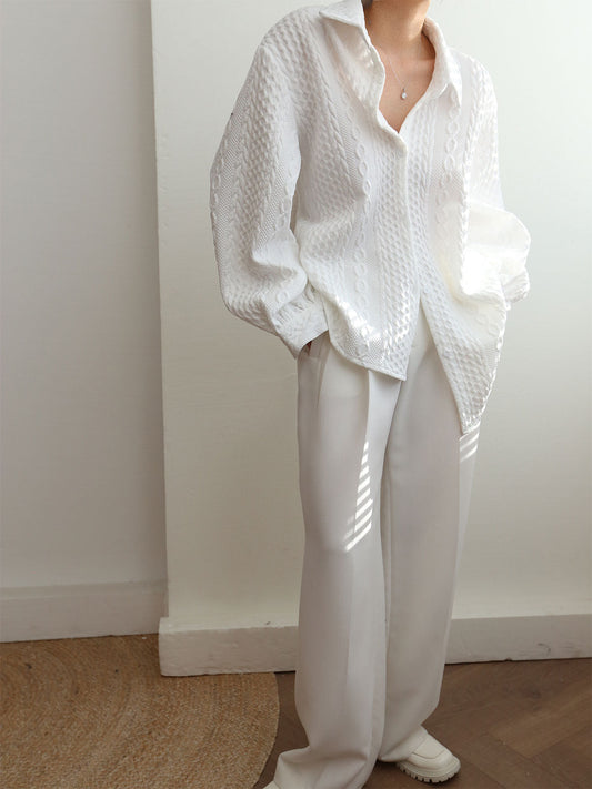 Ines Women's Oversized Shirt - styled view