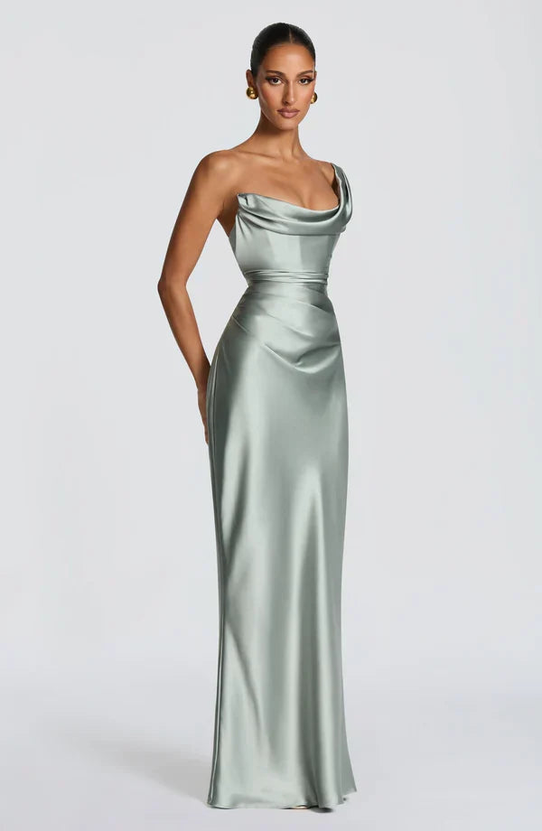 Alba Women's Asymmetric Maxi Dress - styled view