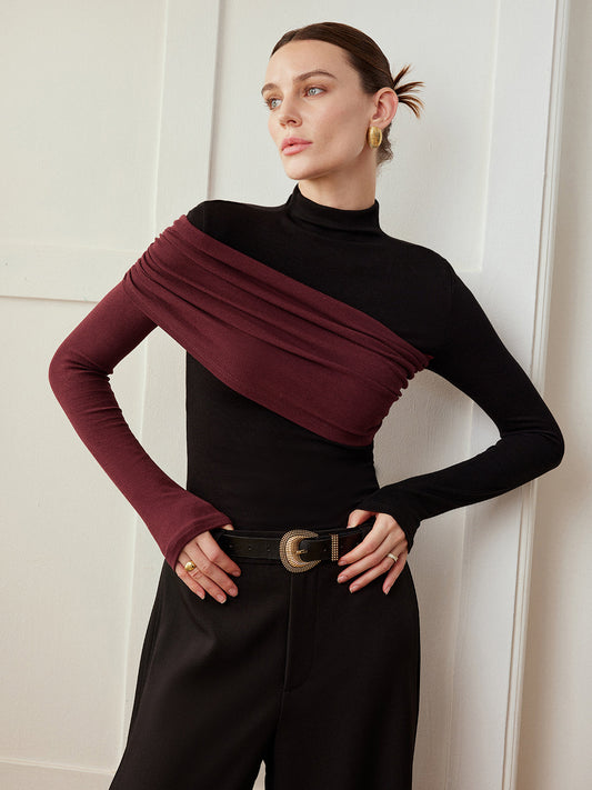 Noor Women's Pleated Top - styled view