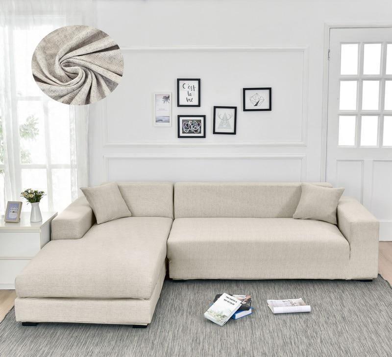 L-Shaped Cross Pattern Egg Shell Sofa Cover