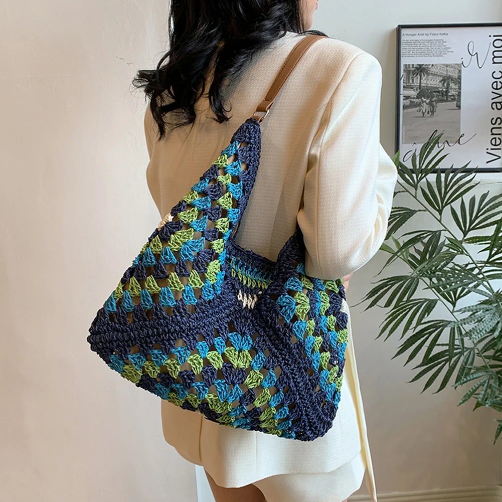 Elise Women's Crochet Tote Bag - styled view