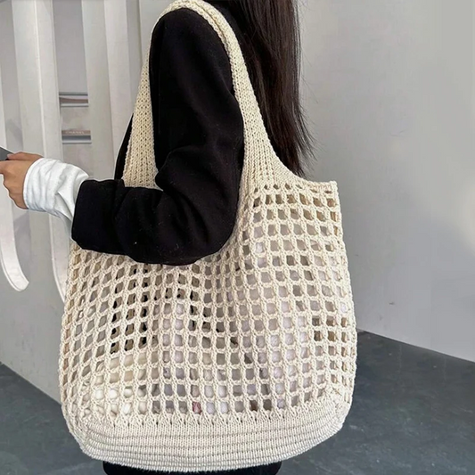 Winona Women's Crochet Crochet Carryall - styled view