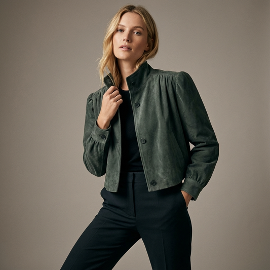 Veste courte femme Isla | Fermeture boutonnée devant, épaules structurées