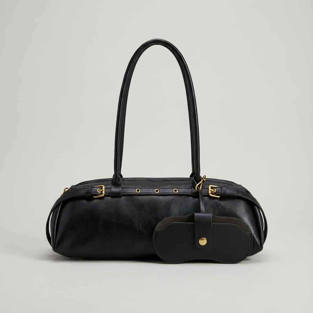 Cedar Noelle Women’s Shoulder Bag | Cylindrical Shape, Buckle Accents