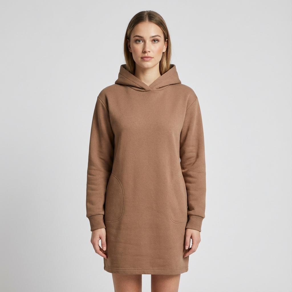 Bay Nyra Women’s Hoodie Dress | Relaxed Fit, Front Pouch Pocket