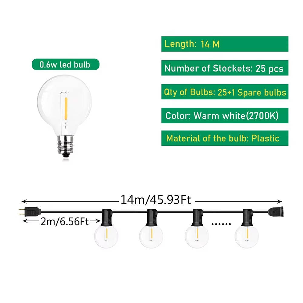Birch LED String Lights - styled view