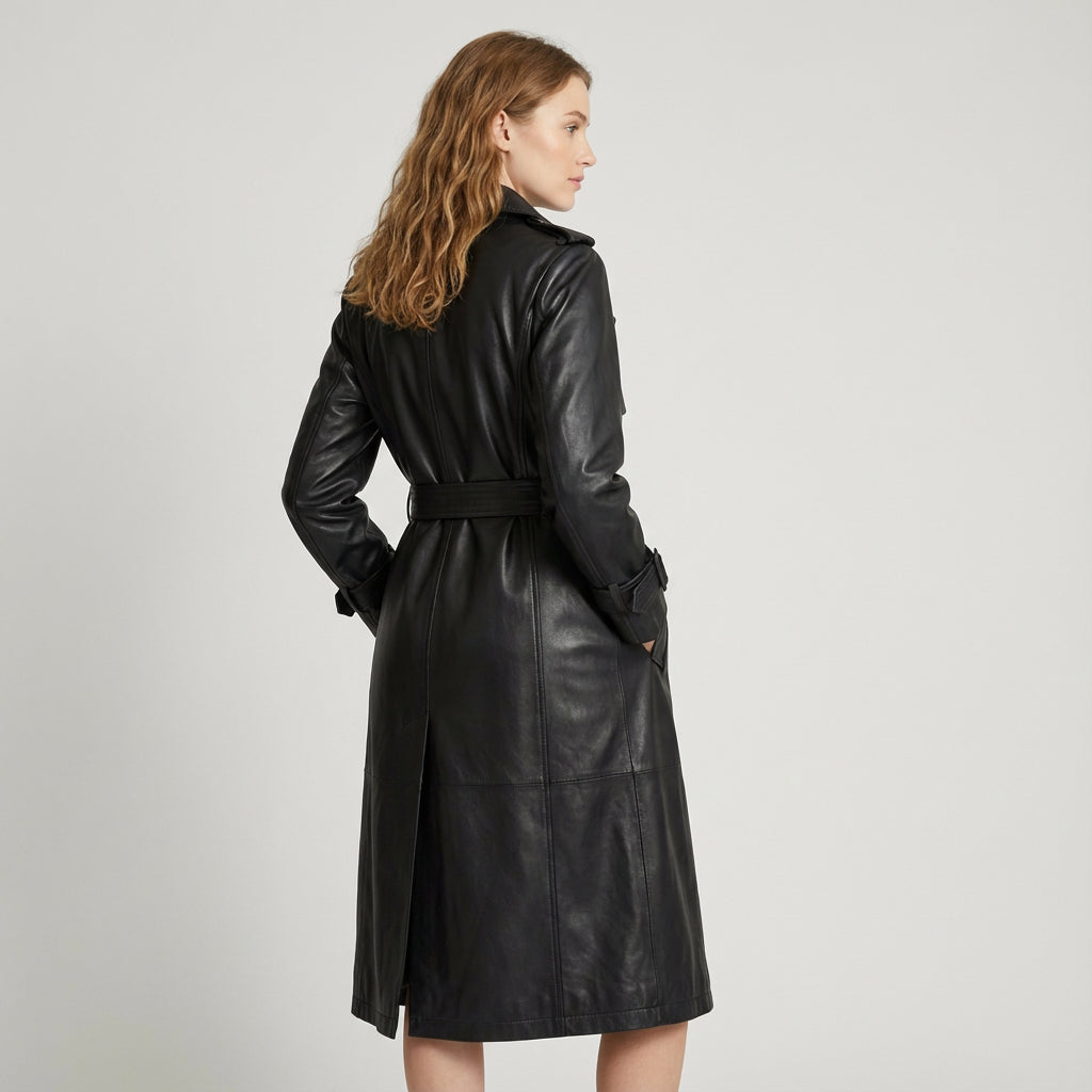 Trench-coat pour femme Marcelline | Double boutonnage, design ceinturé