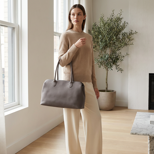 Fourre-tout à épaule pour femmes Aveline | Silhouette structurée, longues anses