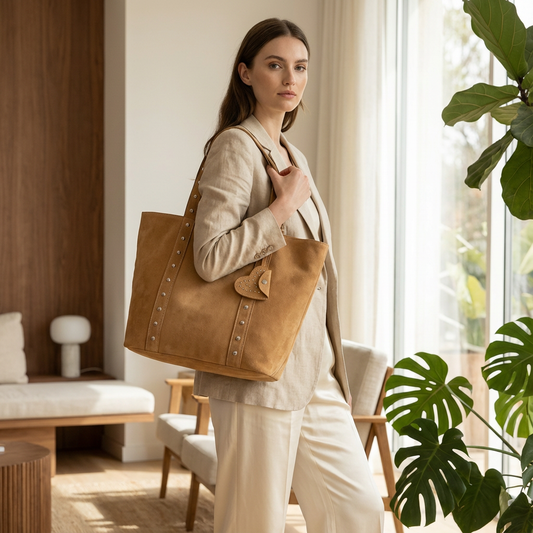 Bolso tote para mujer Aurelia | Correas con tachuelas, Encanto de corazón