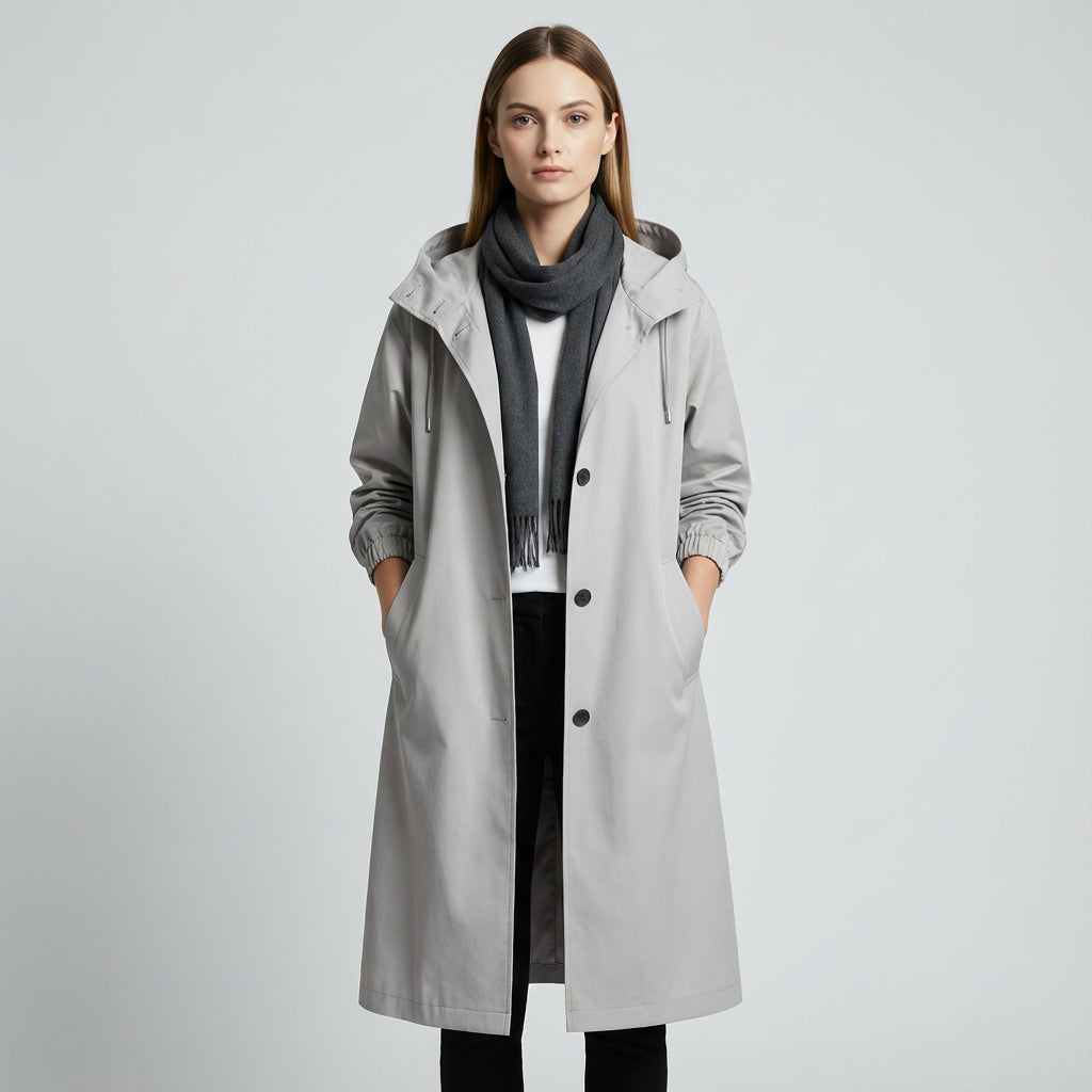 Margo Women's Trench Coat | Lightweight Fabric, Oversized Fit with Hood and Pockets