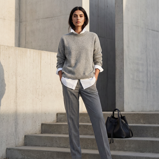 Suéter de punto para mujer Seraphine | Cuello redondo, Diseño de manga larga