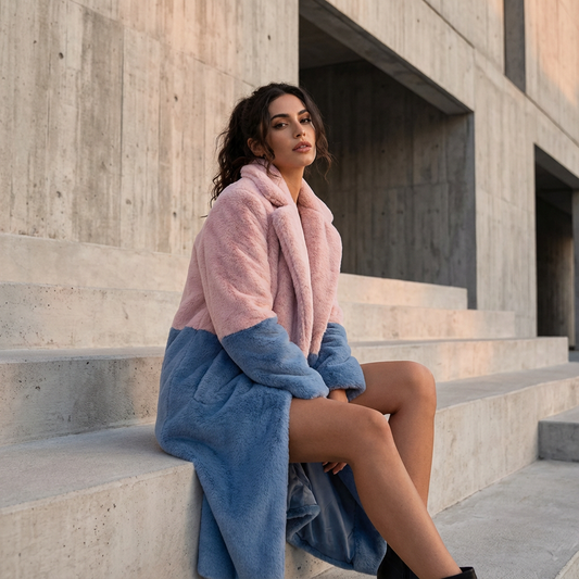 Chaqueta para Mujer Luna | Lujosa Piel Sintética, Abrigo de Invierno Acogedor