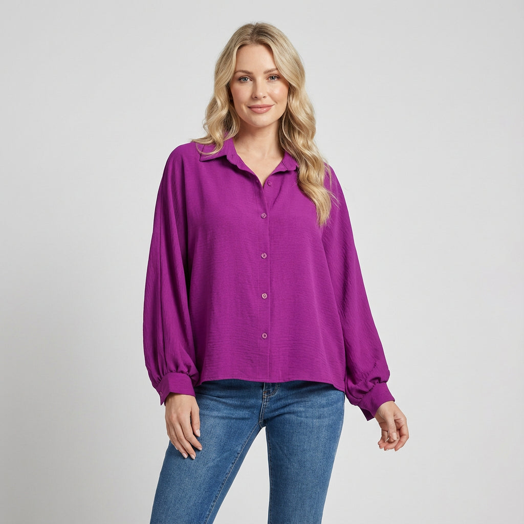 Juniper Siena Women's Blouse | Balloon Sleeves, Breathable Fabric