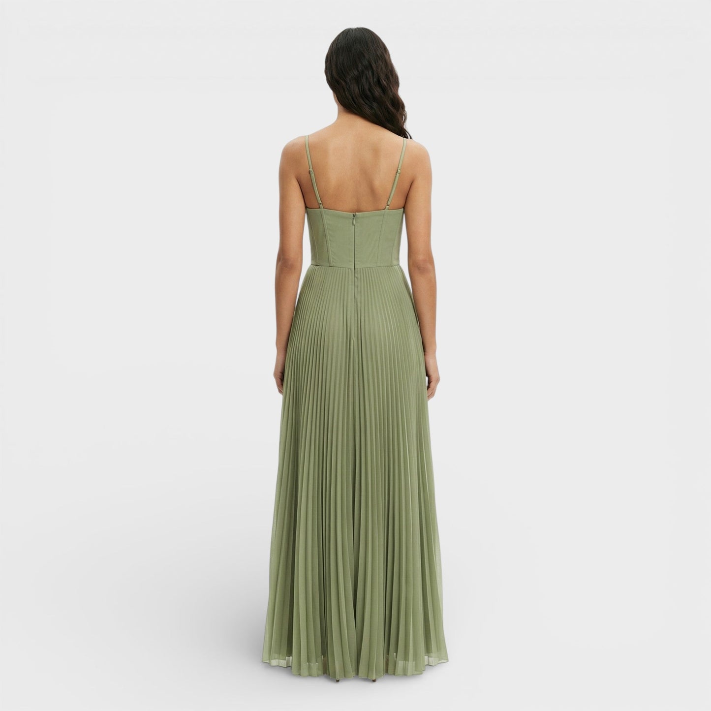 Quinn Women's Pleated Midi Dress - back view